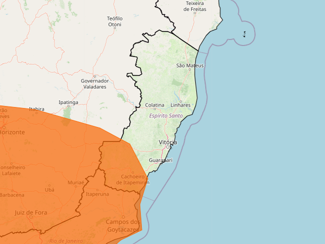 Defesa Civil emite alerta de previsão de chuvas fortes e alagamentos em regiões do ES