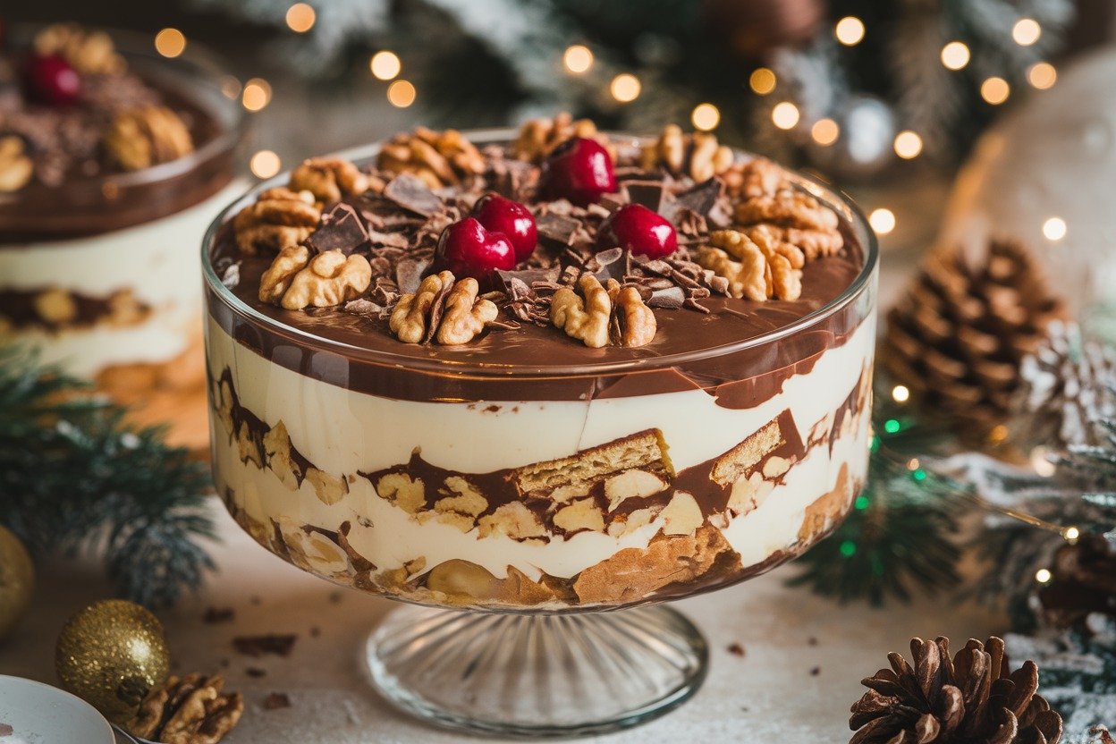 Natal: pavê com creme de nozes e chocolate é opção elegante de sobremesa