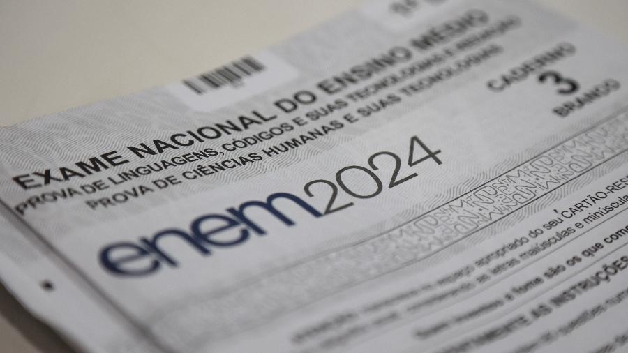 caderno branco de prova do enem 2024