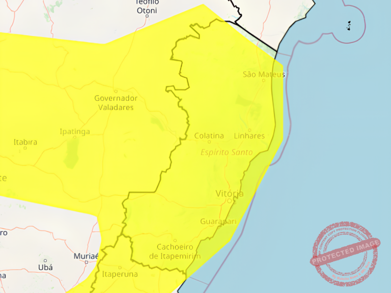 Espírito Santo recebe alerta de perigo por causa de chuvas em todas as cidades