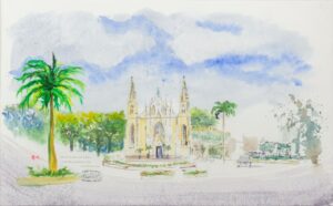 Exposição de desenhos celebra 100º encontro do Urban Sketchers Vitória