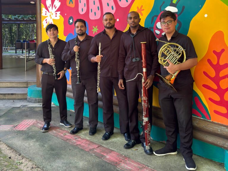Som na Sexta recebe Quinteto 5 Linhas em recital gratuito no Instituto Marlin Azul