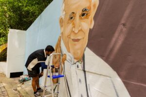 Artistas unem fé e arte urbana na subida ao Convento para a Festa da Penha 2026